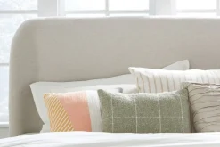 Mor Furniture Beds|Penny Upholstered Platform Bed In Buff Cream, Full