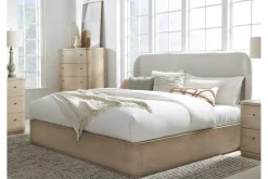 Mor Furniture Beds|Penny Upholstered Platform Bed In Buff Cream, Full