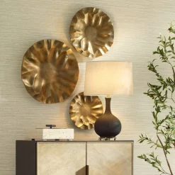 Mor Furniture Wall Art & Accents|Peonia Wall Art In Bronze, Set Of 3