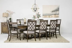 Mor Furniture Dining Room Sets|Phillipe Dining Table & 6 Chairs & 2 Arm Chairs In Cherry