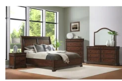 Mor Furniture Beds|Phillipe Sleigh Bed In Cherry, Queen