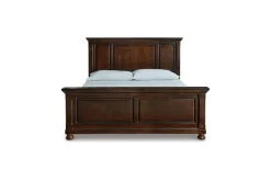 Mor Furniture Bedroom Sets|Porter Panel Bed, Dresser, Mirror & Nightstand In Rustic Brown, Queen