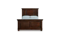 Mor Furniture Beds|Porter Panel Bed In Rustic Brown, Queen