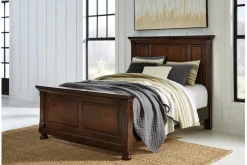 Mor Furniture Beds|Porter Panel Bed In Rustic Brown, Queen