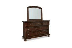 Mor Furniture Bedroom Sets|Porter Storage Bed, Dresser, Mirror, Nightstand In Rustic Brown, Queen