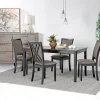 Mor Furniture Seating For 4|Dining Room Sets|Potomac Dining Table & 4 Chairs In Brown/Black