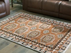 Mor Furniture Shop All Rugs|Qaabiz Rug In Sienna/Ivory/Black, 8x10