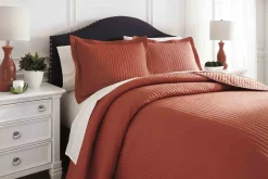 Mor Furniture Duvets & Coverlets|Duvets & Coverlets|Raleda 3 Piece Coverlet In , Eastern King Navy