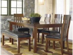 Mor Furniture Dining Tables|Ralene Extendable Dining Table In Medium Brown