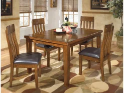 Mor Furniture Seating For 4|Dining Room Sets|Ralene Extendable Dining Table & 4 Chairs In Brown