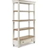 Mor Furniture Bookcases & Library Walls|Realyn Bookcase W/ Drawer In White/Brown