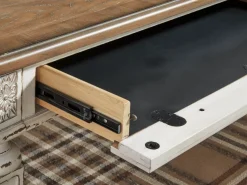 Mor Furniture Desks|Realyn Office Desk W/ Usb Charging In White/Brown