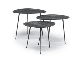 Mor Furniture Accent Tables|Reeves Nesting Table In Black, Set Of 3