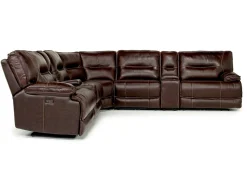 Mor Furniture Reclining Sectionals|Sectionals|Retreat 7 Piece Power Sectional W/ Power Armless Recliner In Charcoal