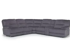 Mor Furniture Sectionals|Retreat 6 Piece Power Sectional In Cognac Leather