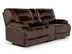Mor Furniture Loveseats|Retreat Power Console Loveseat In Charcoal