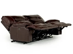 Mor Furniture Reclining Loveseats|Loveseats|Retreat Power Loveseat In Cognac Leather