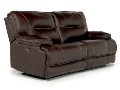 Mor Furniture Living Room Sets|Retreat Power Sofa & Loveseat In Cognac Leather