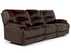 Mor Furniture Living Room Sets|Retreat Power Sofa & Loveseat In Cognac Leather