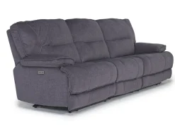 Mor Furniture Living Room Sets|Retreat Power Sofa & Loveseat In Cognac Leather