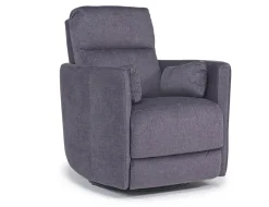 Mor Furniture Recliners|Retreat Swivel Gliding Recliner In Brown Leather