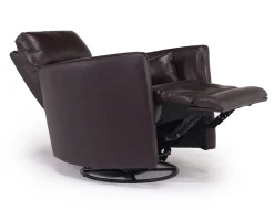 Mor Furniture Recliners|Retreat Swivel Gliding Recliner In Brown Leather
