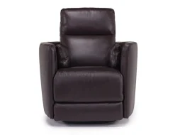 Mor Furniture Recliners|Retreat Swivel Gliding Recliner In Brown Leather