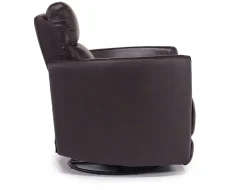 Mor Furniture Recliners|Retreat Swivel Gliding Recliner In Brown Leather