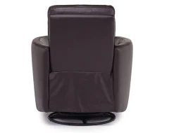 Mor Furniture Recliners|Retreat Swivel Gliding Recliner In Brown Leather