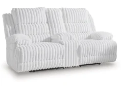 Mor Furniture Loveseats|Rhine Falls Power Console Loveseat In Alloy