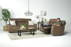 Mor Furniture Reclining Sofas|Sofas|Rhys 2 Power Sofa In Brown