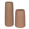 Mor Furniture Vases|Ridge Vase In Brown, Set Of 2