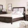 Mor Furniture Bedroom Sets|Riley Bookcase Bed, Dresser, Mirror & Nightstand In Carbonite, Ca King