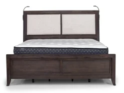 Mor Furniture Bedroom Sets|Riley Bookcase Bed, Dresser, Mirror & Nightstand In Carbonite, Ca King