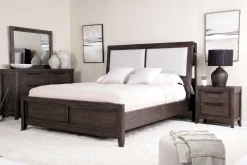 Mor Furniture Bedroom Sets|Riley Bookcase Bed, Dresser, Mirror & Nightstand In Carbonite, Ca King