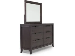 Mor Furniture Bedroom Sets|Riley Bookcase Bed, Dresser, Mirror & Nightstand In Carbonite, Ca King
