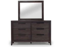Mor Furniture Bedroom Sets|Riley Bookcase Bed, Dresser, Mirror & Nightstand In Carbonite, Ca King
