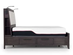 Mor Furniture Beds|Riley Bookcase Bed In Carbonite, Ca King