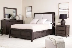 Mor Furniture Beds|Riley Bookcase Bed In Carbonite, Ca King