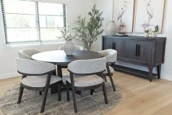 Mor Furniture Dining Chairs|Riley Upholstered Arm Chair In Carbonite