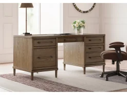 Mor Furniture Desks|Roanhowe Office Desk In Brown