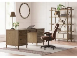 Mor Furniture Desks|Roanhowe Office Desk In Brown