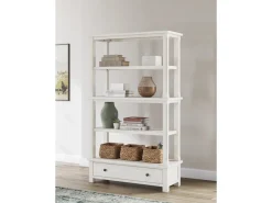 Mor Furniture Bookcases & Library Walls|Robbinsdale Bookcase In Antique White