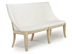 Mor Furniture Dining Benches|Roxy Dining Bench In Vintage Taupe, Upholstered