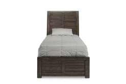 Mor Furniture Beds|Ruff Hewn Panel Bed In , Queen Brown