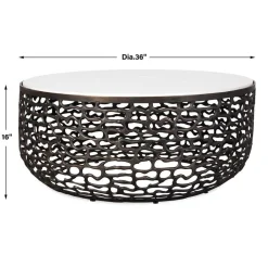 Mor Furniture Outdoor Coffee Tables|Sabena Outdoor Round Coffee Table In Black
