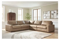 Mor Furniture Sectionals|Sahara 5 Piece Sectional In Sahara Leather