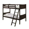 Mor Furniture Kids Beds & Bunk Beds|Sami Bunk Bed W/ Ladder In Espresso, Twin/ Twin