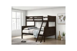 Mor Furniture Kids Beds & Bunk Beds|Sami Bunk Bed W/ Ladder In Espresso, Twin/ Twin
