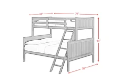 Mor Furniture Kids Beds & Bunk Beds|Sami Bunk Bed W/ Ladder In Espresso, Twin/ Twin